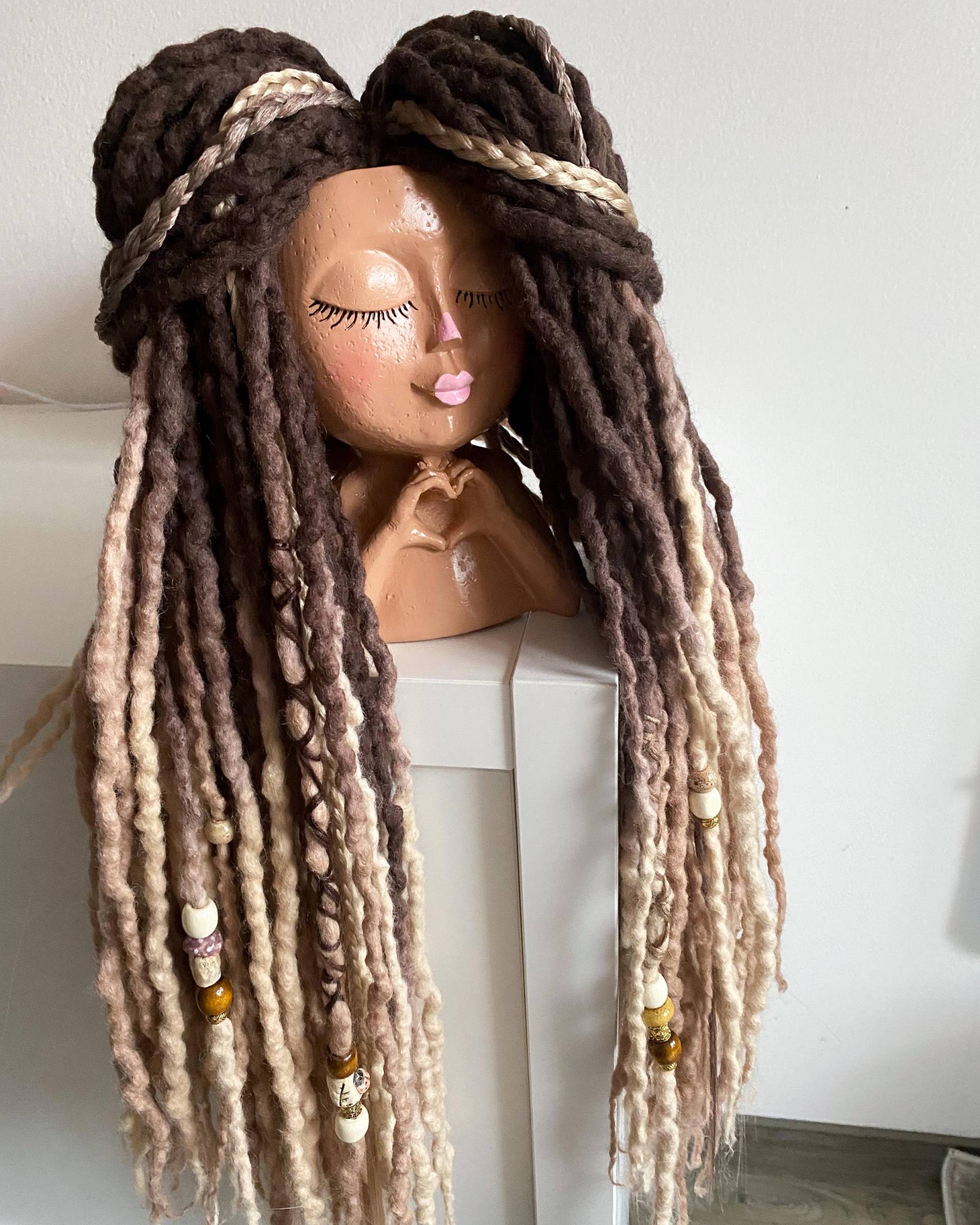 Bumpige Dünne Woll-Dreads Für Die Dreads „Lichter Wald" von Etsy - DreadsByBarrietta