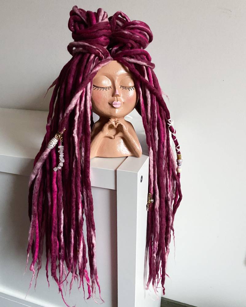 Personalisierte "Marmorierte Rose" Woll-Dreads Für Dreads von Etsy - DreadsByBarrietta