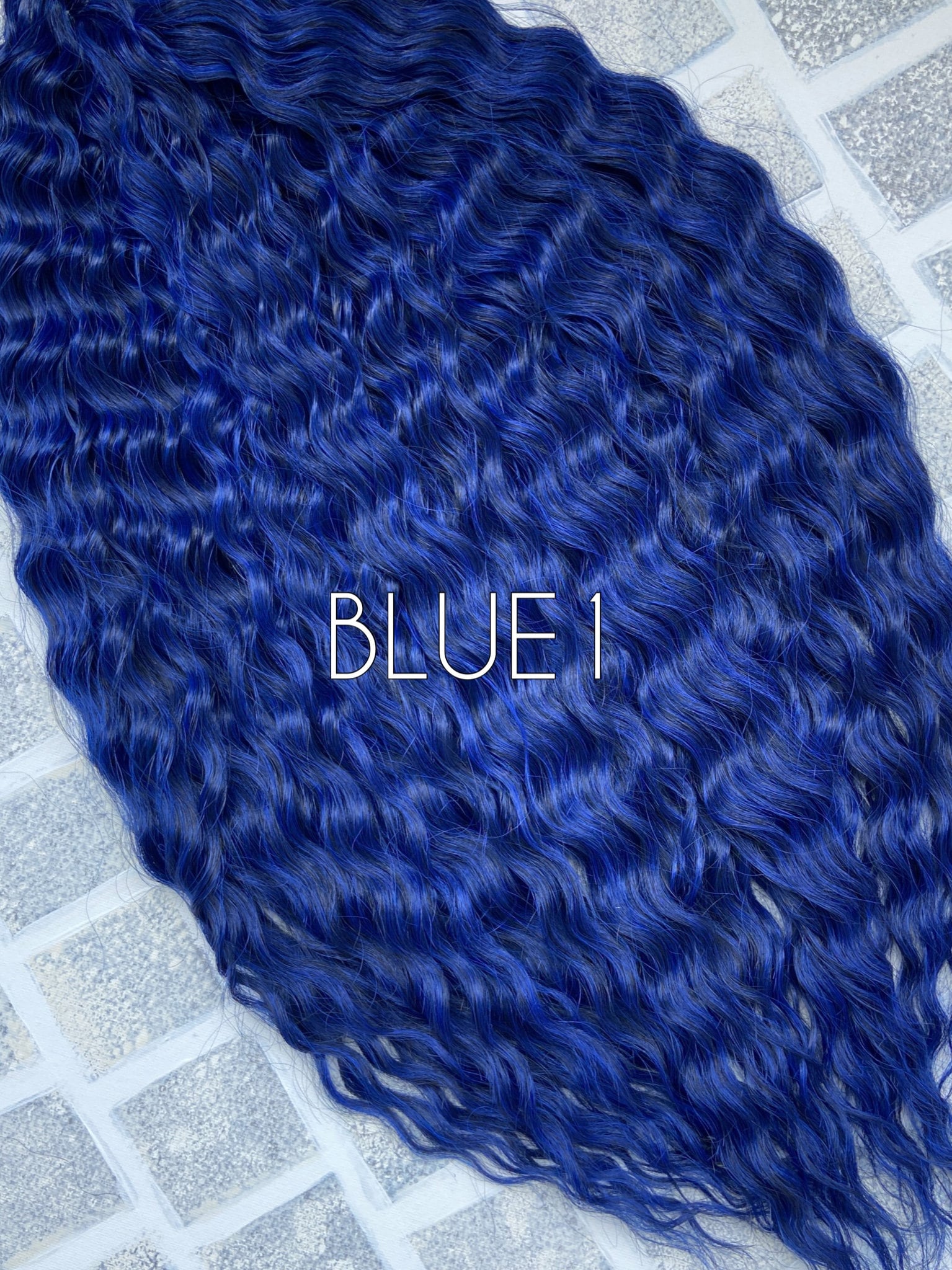 Curly Hair Ariel, Blaues Kanekalon, Haar Für Dreads, Lux Material, Synthehic von Etsy - DreadsByDAP