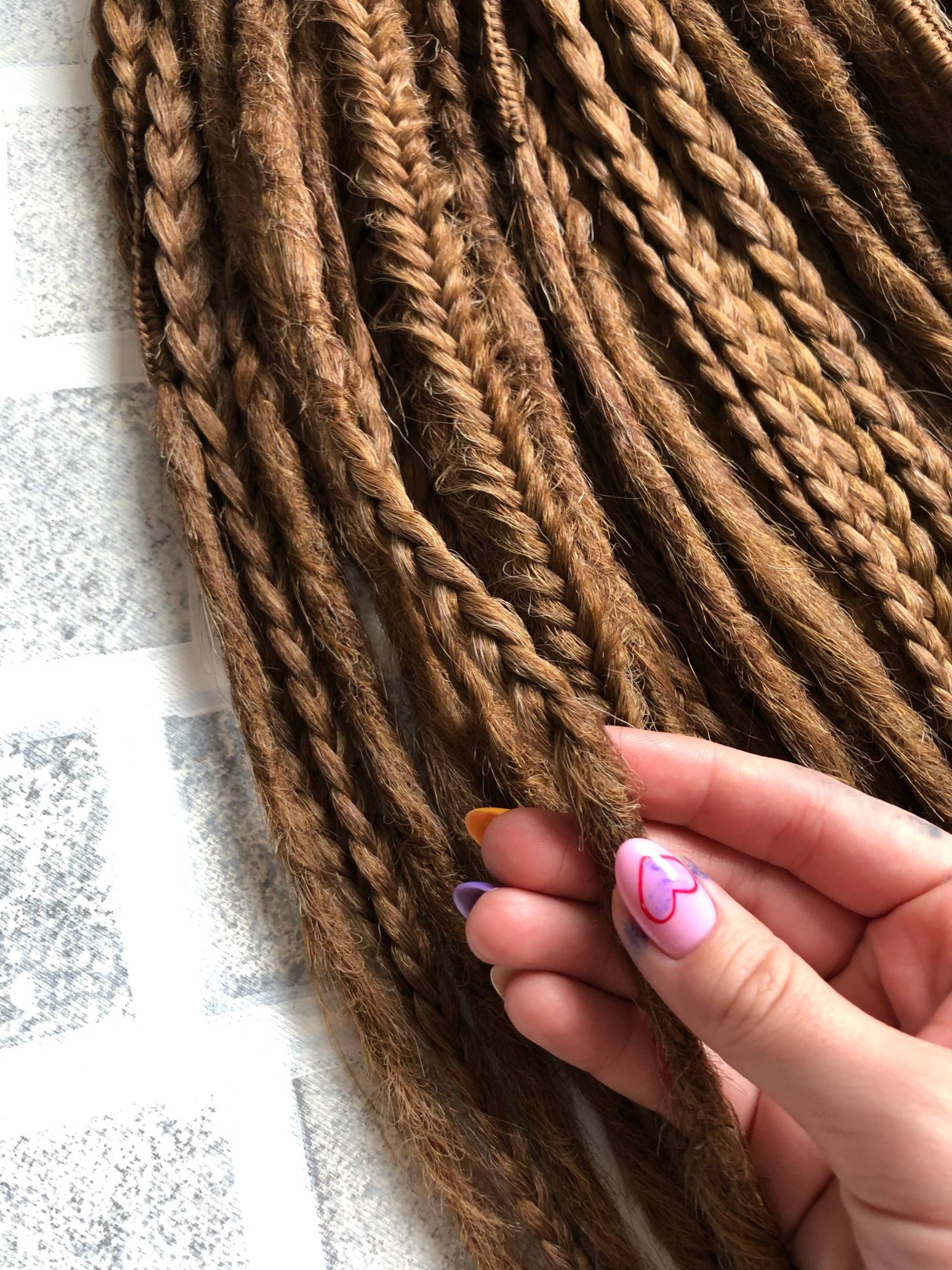 Hellbraune Dreads, Set Der Zöpfe Und Gehäkelte Natürlich Wirkende Dreads von Etsy - DreadsByDAP