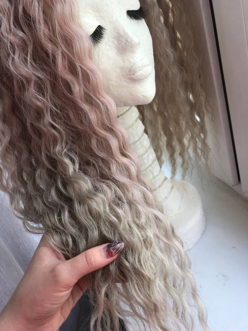 Hellrosa Blonde Ombre Dreads, Wave Curly De Dreads von Etsy - DreadsByDAP