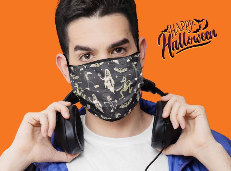 Gesichtsmaske, Mund - Und Nasenschutz Mit Halloween Aufdruck von Etsy - DruckundStickBerlin