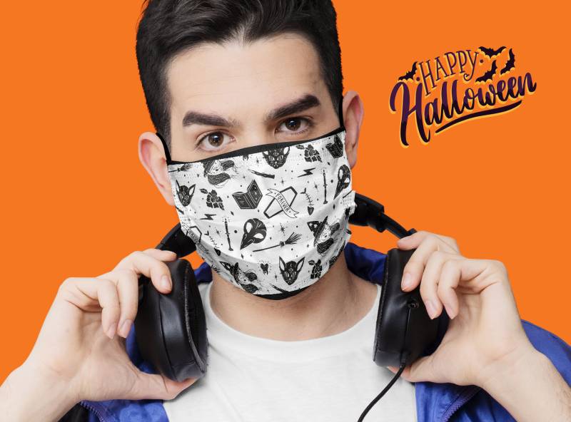 Gesichtsmaske, Mund - Und Nasenschutz Mit Halloween Aufdruck von Etsy - DruckundStickBerlin