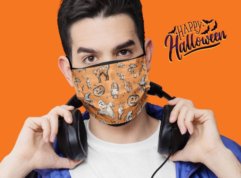 Gesichtsmaske, Mund - Und Nasenschutz Mit Halloween Aufdruck von Etsy - DruckundStickBerlin