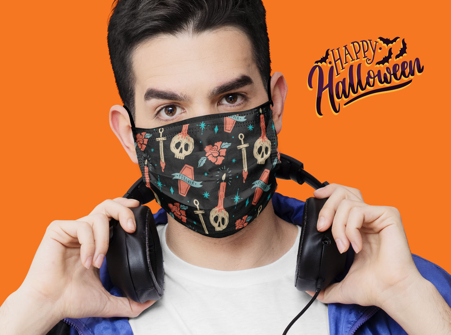 Gesichtsmaske, Mund - Und Nasenschutz Mit Halloween Aufdruck von Etsy - DruckundStickBerlin