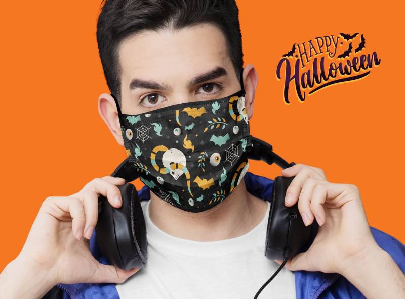 Gesichtsmaske, Mund - Und Nasenschutz Mit Halloween Aufdruck von Etsy - DruckundStickBerlin