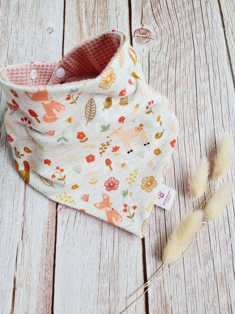 Halstuch Schal Dreieckstuch Fuchs Waldtiere Hase Reh Herbst Baby 62 68 74 80 86 92 98 104 110 Handmade Halstuch Schal Dreieckstuch Fuchs Waldtiere Hase Reh Herbst Baby 62 68 74 80 86 92 98 104 110 Handmade von Etsy - ETStoffzauber