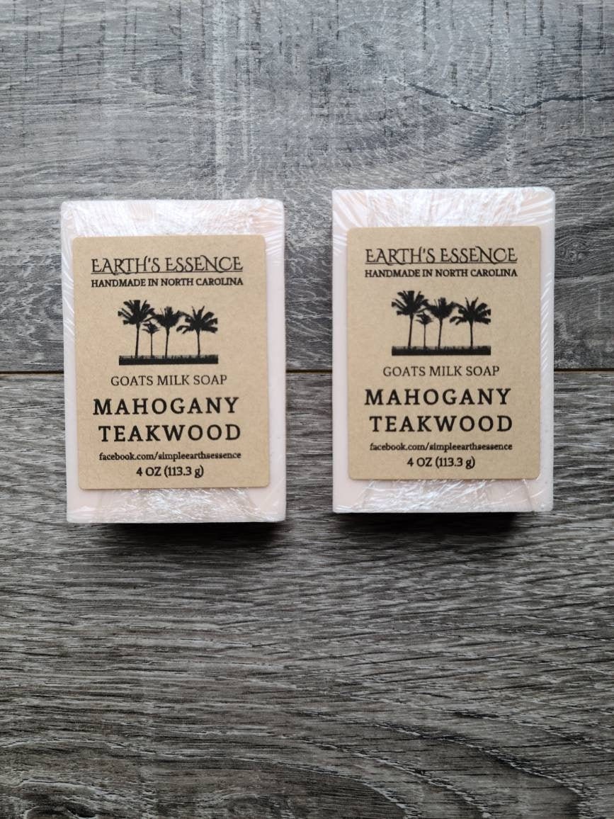 Mahagoni Teak Typ 1, 2 Unzen Ziegenmilchseife, Handgemachte Naturseife, Herrenseife, Dupe Für Herren von Etsy - EarthsEssenceNC