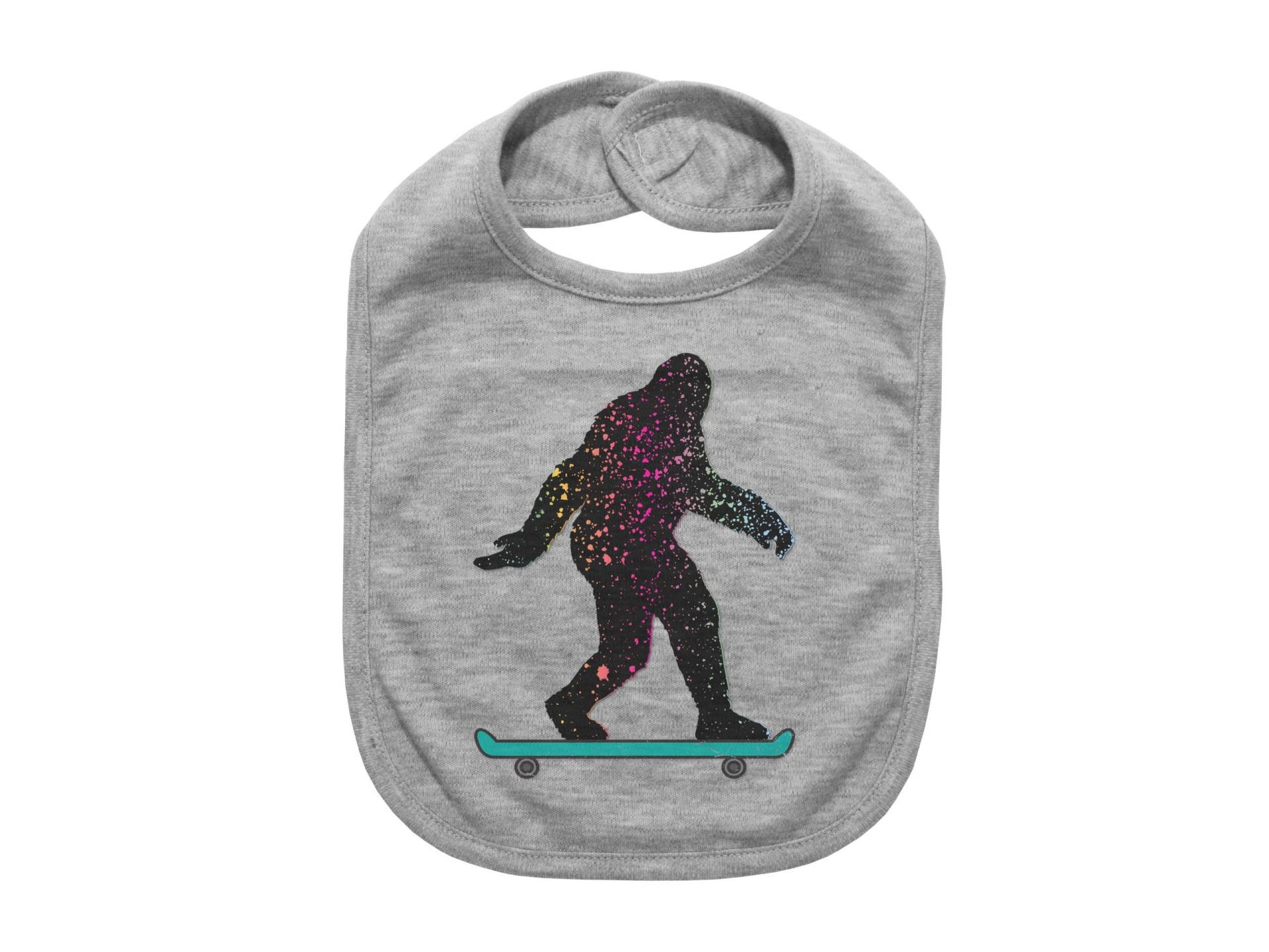 Bigfoot Bib, Sasquatch Big Skater, Skateboard Baby Future Skater Geschenk, Sublimated Design von Etsy - EbenezerFire