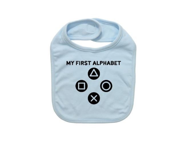 Süßes Baby Lätzchen, Mein Erstes Alphabet, Lustige Geschenk Für Neugeborene, Shower, Gamer Baby, Videospiel Bekleidung, Nerd Süßes Baby Lätzchen, Mein Erstes Alphabet, Lustige Geschenk Für Neugeborene, Shower, Gamer Baby, Videospiel Bekleidung, Nerd von Etsy - EbenezerFire
