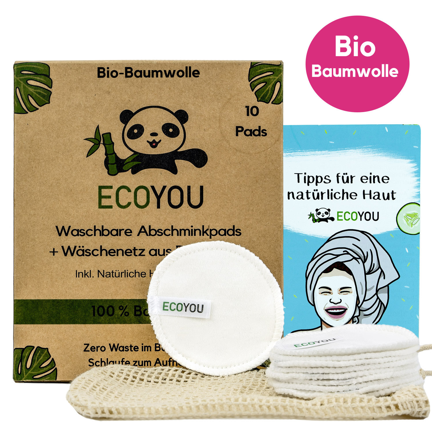 Bio Abschminkpads Waschbar Aus 100% Baumwolle Inkl. Wäschenetz & Diy Rezepte, Make Up Entferner, Wiederverwendbare Wattepads von Etsy - EcoYou