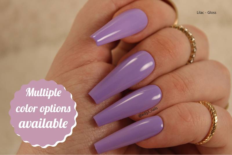 Basic Lila Press On Nail Set - Nägel 10Er Lavendel Flieder Mauve von Etsy - EdgeNail