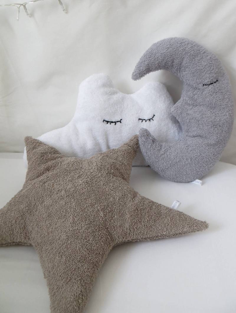 Frottékissen Für Kinder Zum Kuscheln Mond, Wolke, Stern von Etsy - EigentumderKoenigin