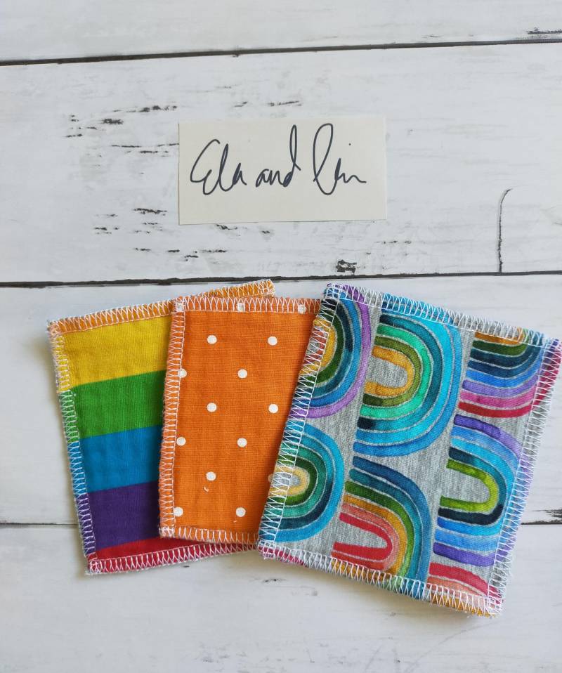 Gesicht Scrubbies Scrub Wiederverwendbare Wattepads Quadrat Waschlappen Waffel Stoff Peeling Scrap Busting 3Er Set Flanell von Etsy - ElaAndLin