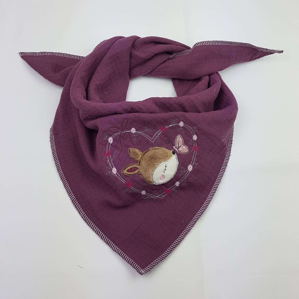 Spucktuch 65x65 - Rehkitz Im Herzkranz Spucktuch 65x65 - Rehkitz Im Herzkranz von Etsy - EliiSt