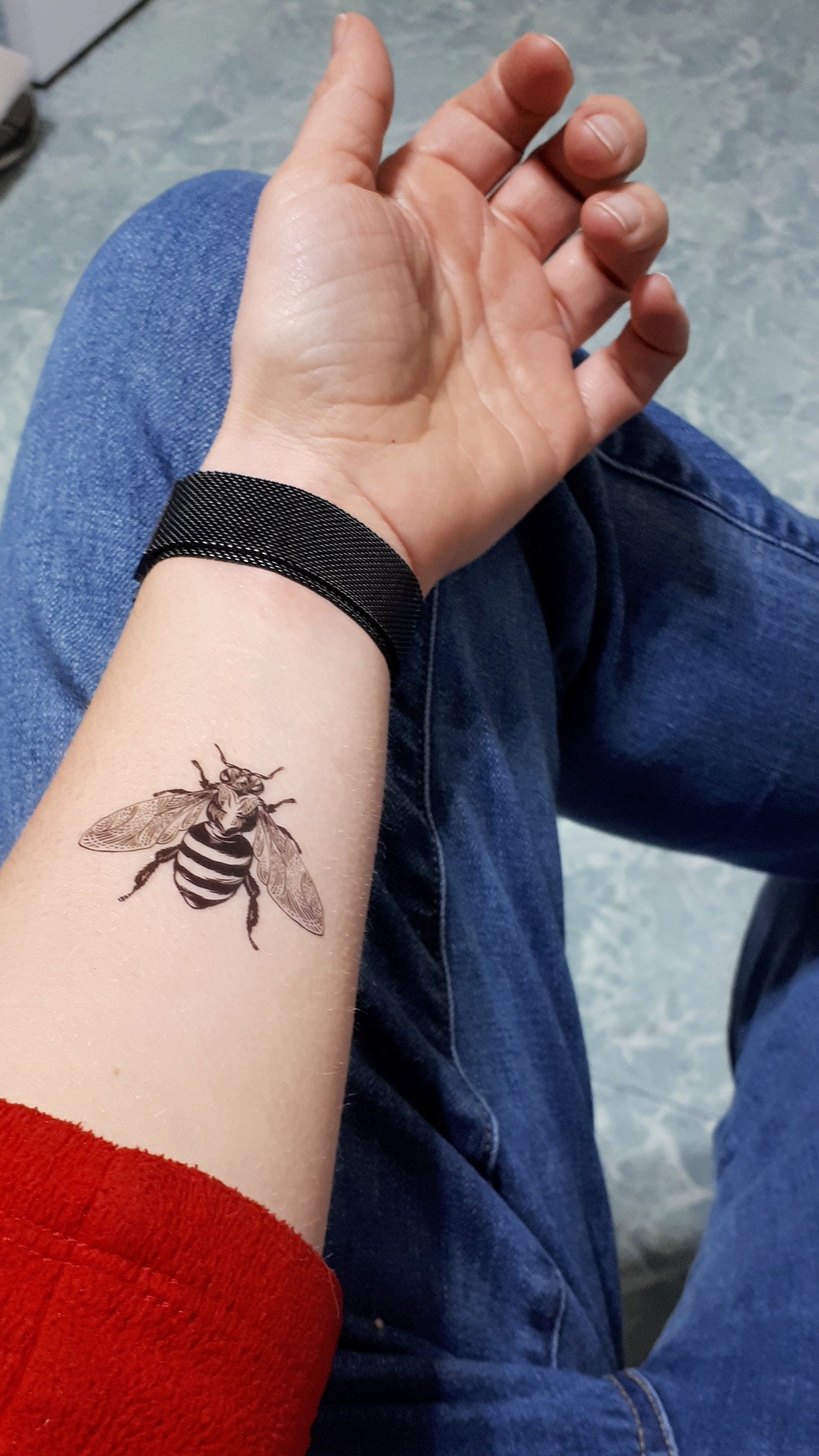 5 Bienen-Tattoos, Biene, Schwarz, Temporäres Tattoo, Fake Tattoo von Etsy - ElyZeSHOP