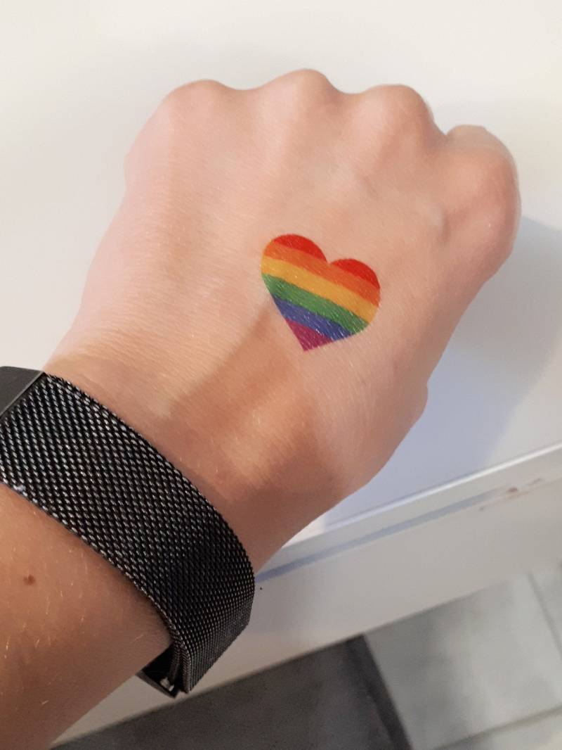 6 Lgbt-Herzen, Stolz, Regenbogen, Temporäres Tattoo, Lgbt, Gay-Tattoo, Gay-Pride-Tattoo von Etsy - ElyZeSHOP