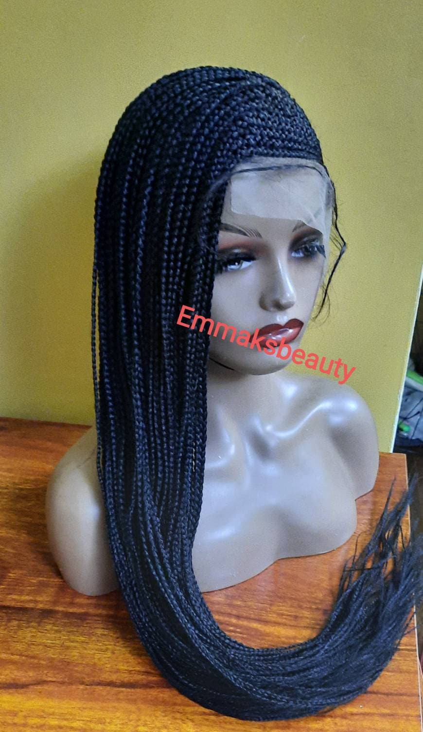 Sofort Versandfertig Cornrow/Ghana Style Geflochtene Perücke von Etsy - Emmaksbeauty