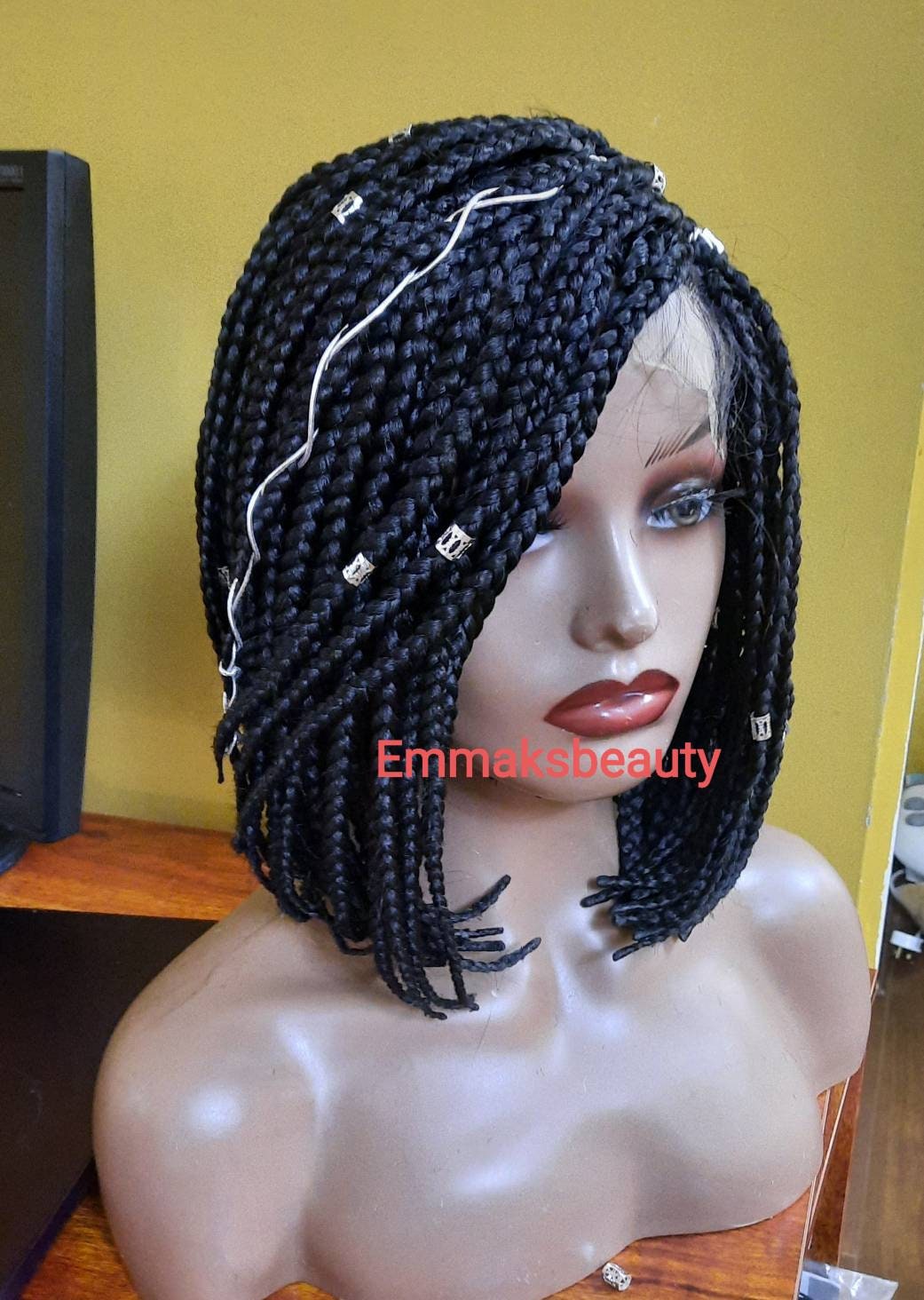 Sofort Versandfertig Handgefertigte Box Braided Bob Perücke in Jeder Farbe Nach Wahl von Etsy - Emmaksbeauty