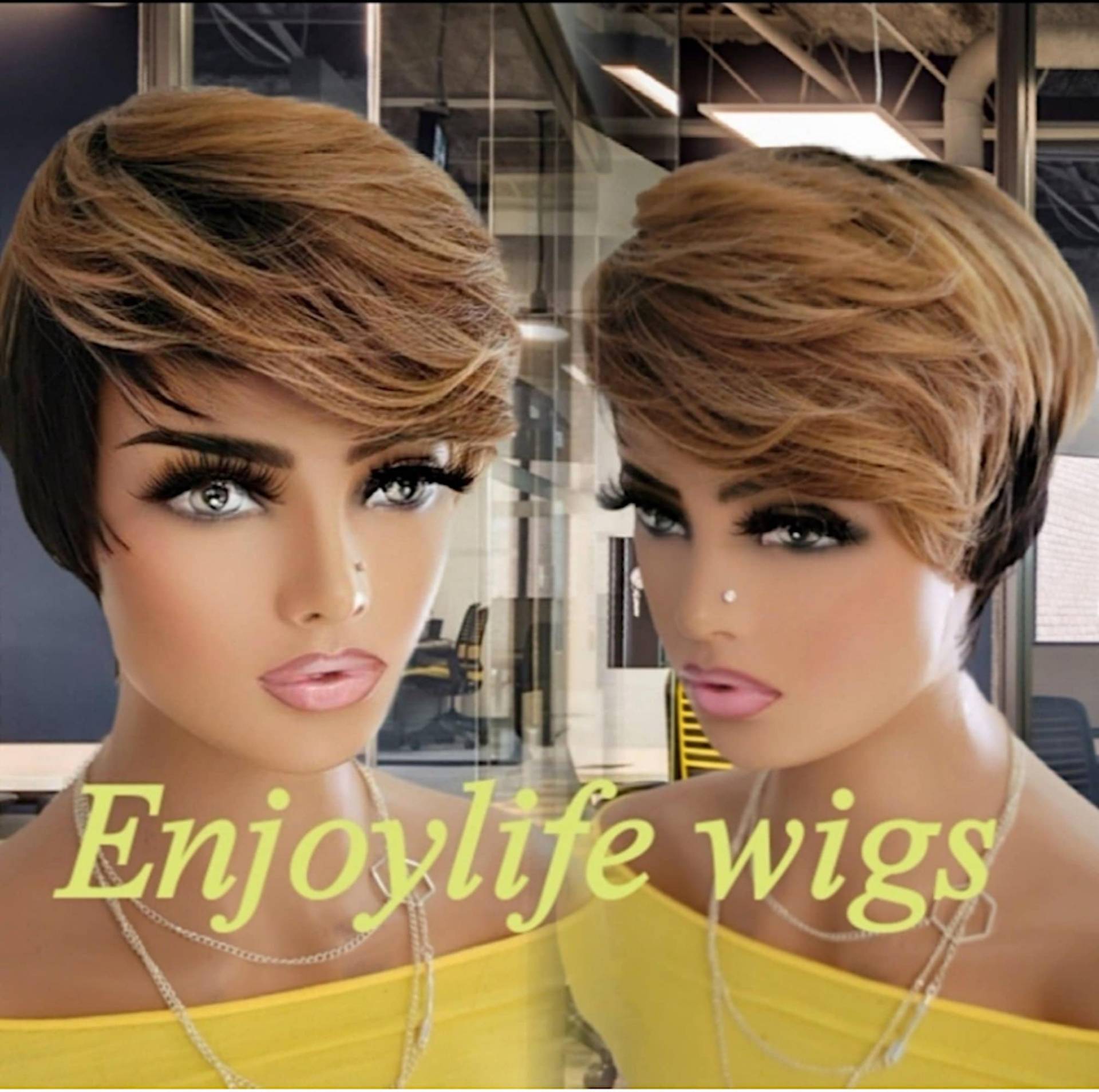 Gold Honig Kupfer Blonde Dunkle Wurzel Geschnitten Pixie Perücke Kurz Natürlich Aussehend Mit Verstellbaren Trägern Und Kämmen in Der Mütze von Etsy - Enjoylifewigs