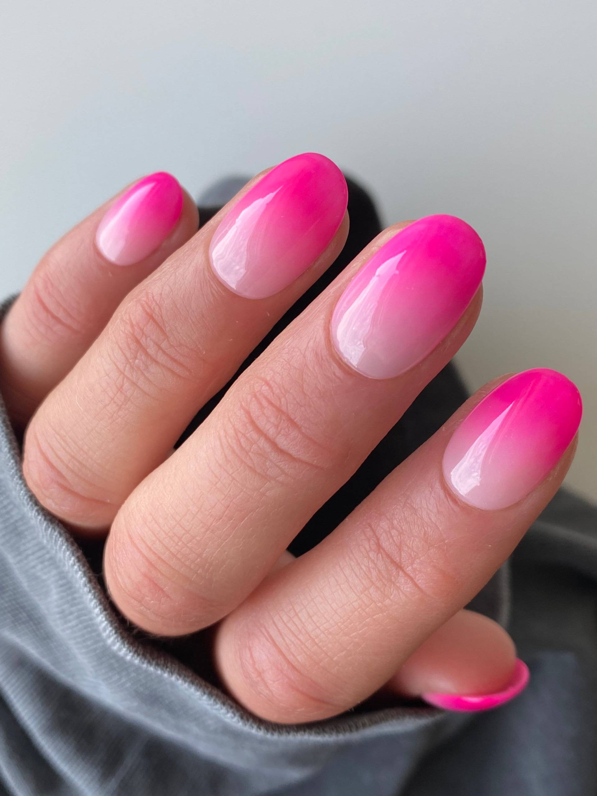Neon Pink Ombre Benutzerdefinierte Drücken Sie Auf Die Nägel | Sommer False Nails Luxus Stick On von Etsy - Enroutenails
