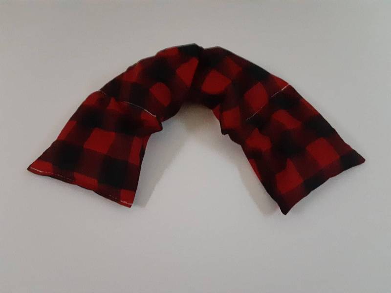 Reis-Heizkissen, Wärmepackung, Beheizter Nackenwickel, Mikrowellen-Heizkissen, Leinsamen, Duftend Oder Unparfümiert - Buffalo Plaid von Etsy - Essiedesigns