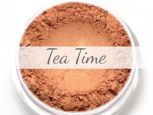 Mineral Erröten Probe - "Tea Time" | Pfirsich Rosa Mit Goldenen Schimmer Vegan von Etsy - Etherealle