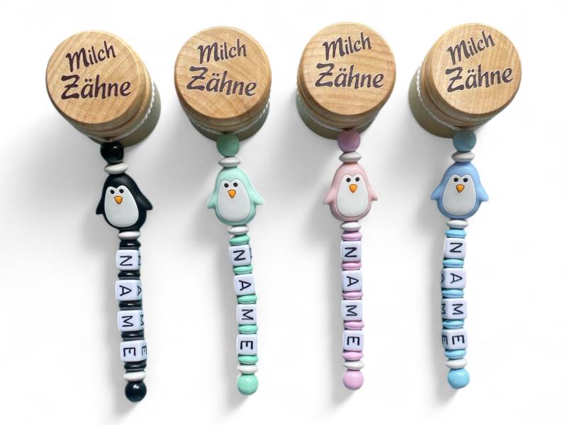 Milchzahndose Mit Namen, Zahndose Pinguin Und Personalisierbar, Individualisierbar von Etsy - EulenshopVonBiene