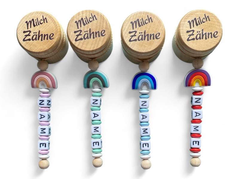 Milchzahndose Mit Namen, Zahndose Regenbogen Und Personalisierbar, Individualisierbar von Etsy - EulenshopVonBiene