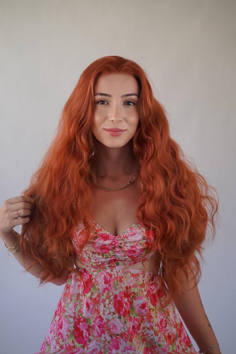 13x4 Ginger Red Wavy Perücke Lace Front Cosplay Merida von Etsy - Evanesswigs