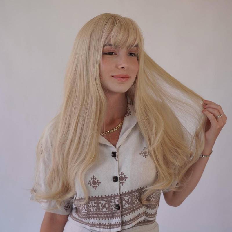 Platin Blonde Perücke Lace Front Barbie Cosplay Halloween Kostüm von Etsy - Evanesswigs