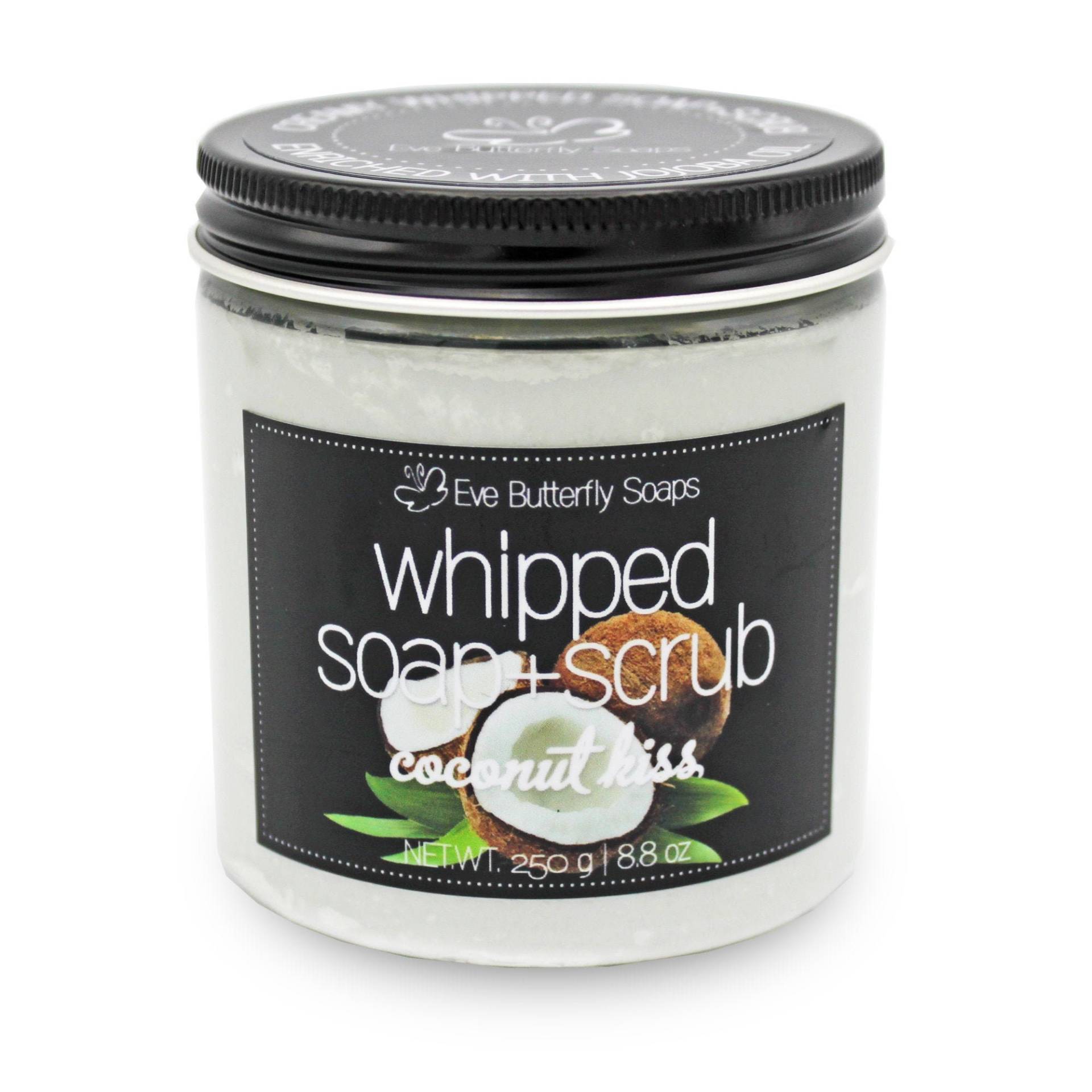 Whipped Soap+Scrub "Coconut Kiss" | Dusch Peeling, Zucker Duft Nach Kokos von Etsy - EveButterflySoaps