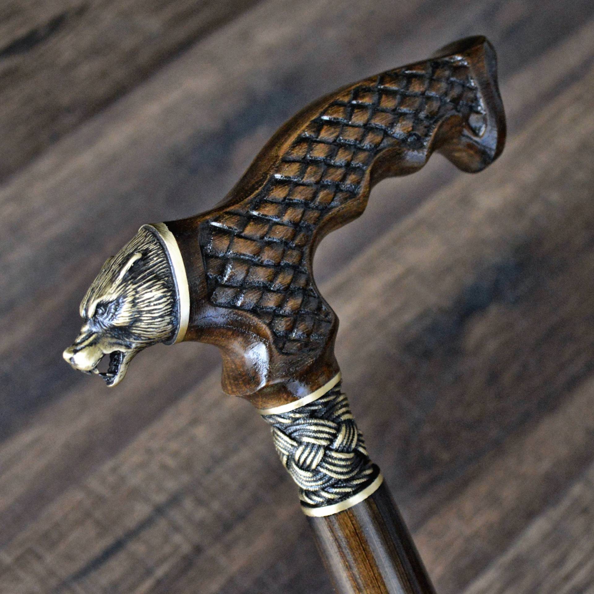 Gehstock Aus Eichenholz, Handgefertigter Spazierstock Holz, Exklusive Holzschnitzerei Gehstock Aus Eichenholz, Handgefertigter Spazierstock Holz, Exklusive Holzschnitzerei von Etsy - ExclusiveCane