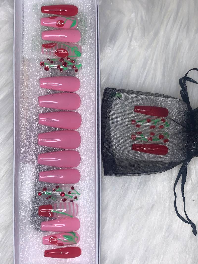 Rosa Kirschbaumwolle Candy von Etsy - ExpressNailCreations