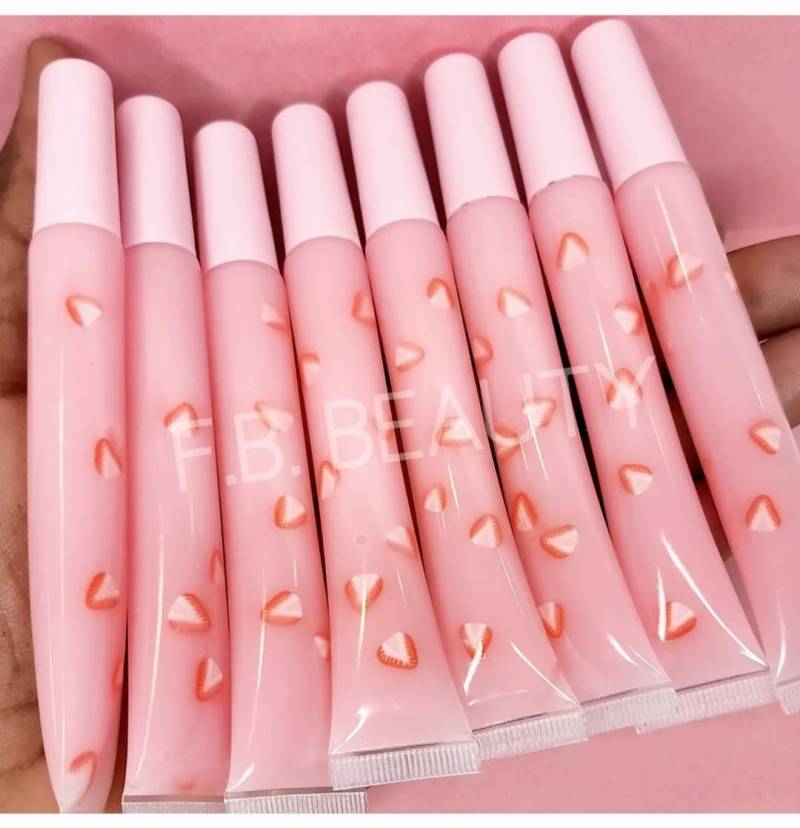 Erdbeere Shortcake Lipgloss Lange Slim Squeeze Tube - Glänzend Klar Feuchtigkeitsspendend Nicht Sticky Hydrated | Grausam von Etsy - FBBeauty