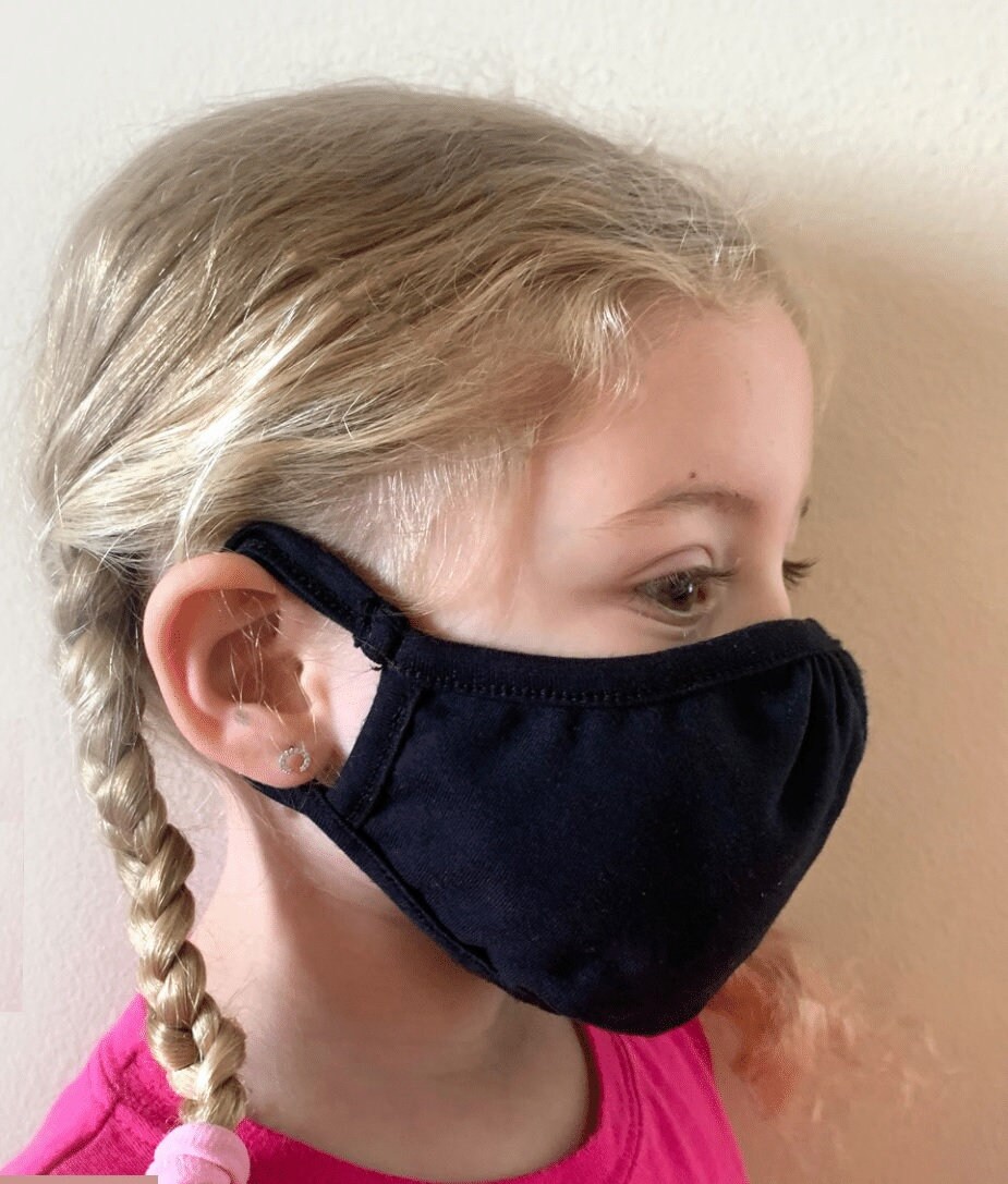 5Er Pack Oversize Eco Jugend/Kinder Gesichtsmaske Aus Baumwolle in Den Farben Schwarz, Grau Meliert, Weiß Und Marine von Etsy - FUTURASUBLIMATION