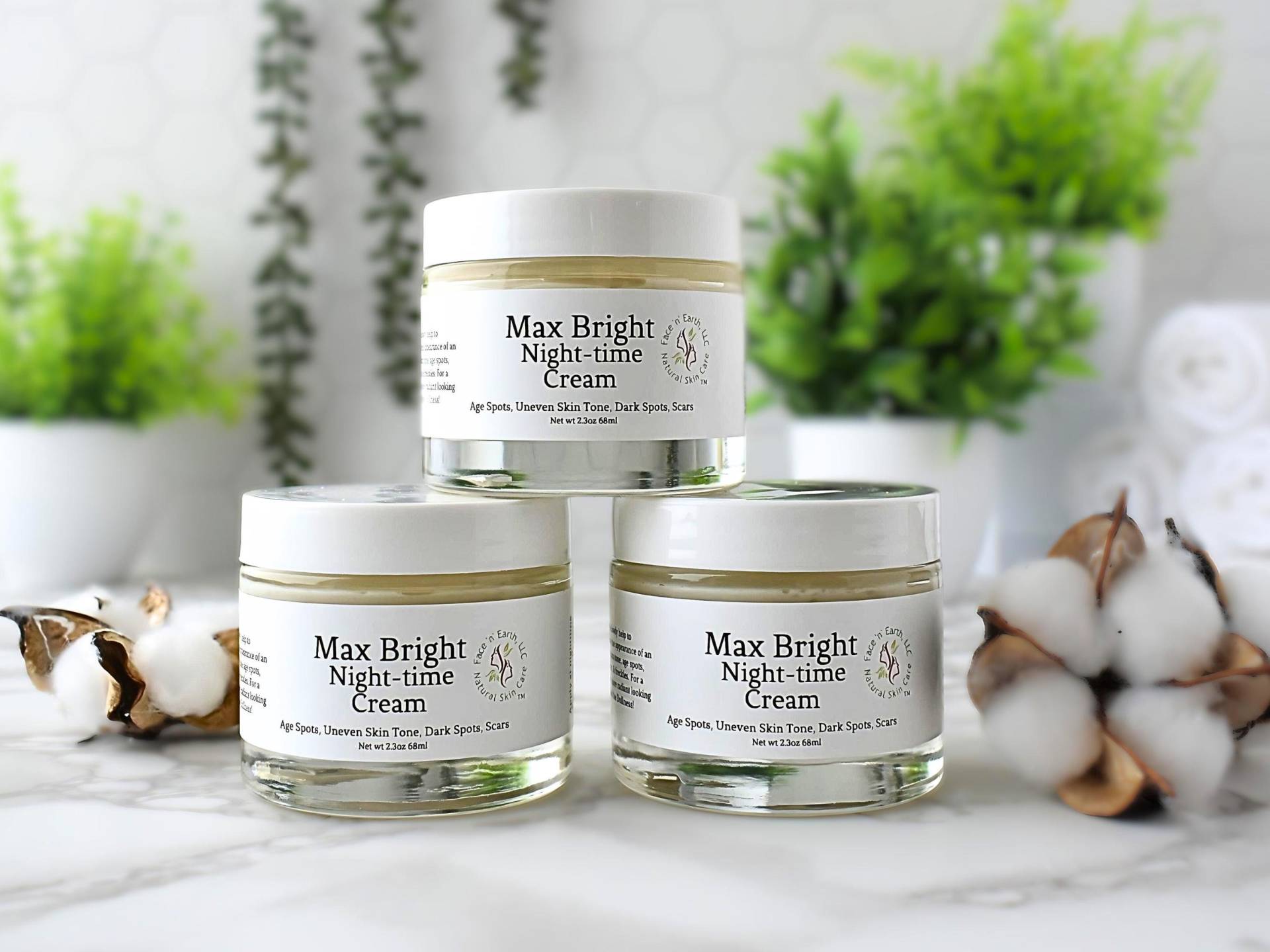 Max Bright Nachtcreme Aufhellen Hautton von Etsy - FacenEarthSkinCare