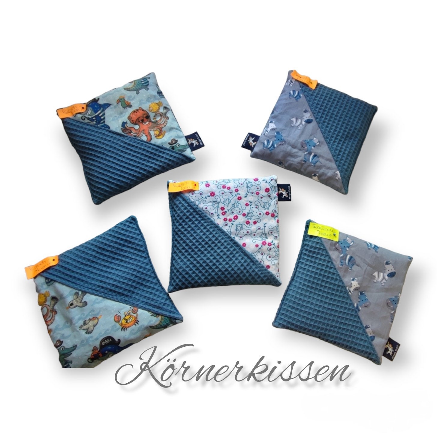 Körnerkissen Blau von Etsy - FadenZauberDesign