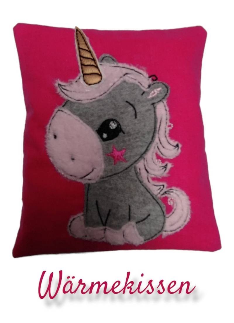 Wärmekissen Mit Applikation Einhorn von Etsy - FadenZauberDesign