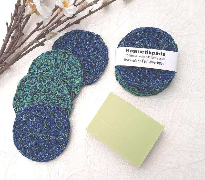 Nachhaltige Kosmetikpads/Abschminkpads Aus Baumwollgarn, Versch. Farben Im 4Er Pack, 7, 5 cm Nachhaltige Kosmetikpads/Abschminkpads Aus Baumwollgarn, Versch. Farben Im 4Er Pack, 7, 5 cm von Etsy - Fadenwerkque