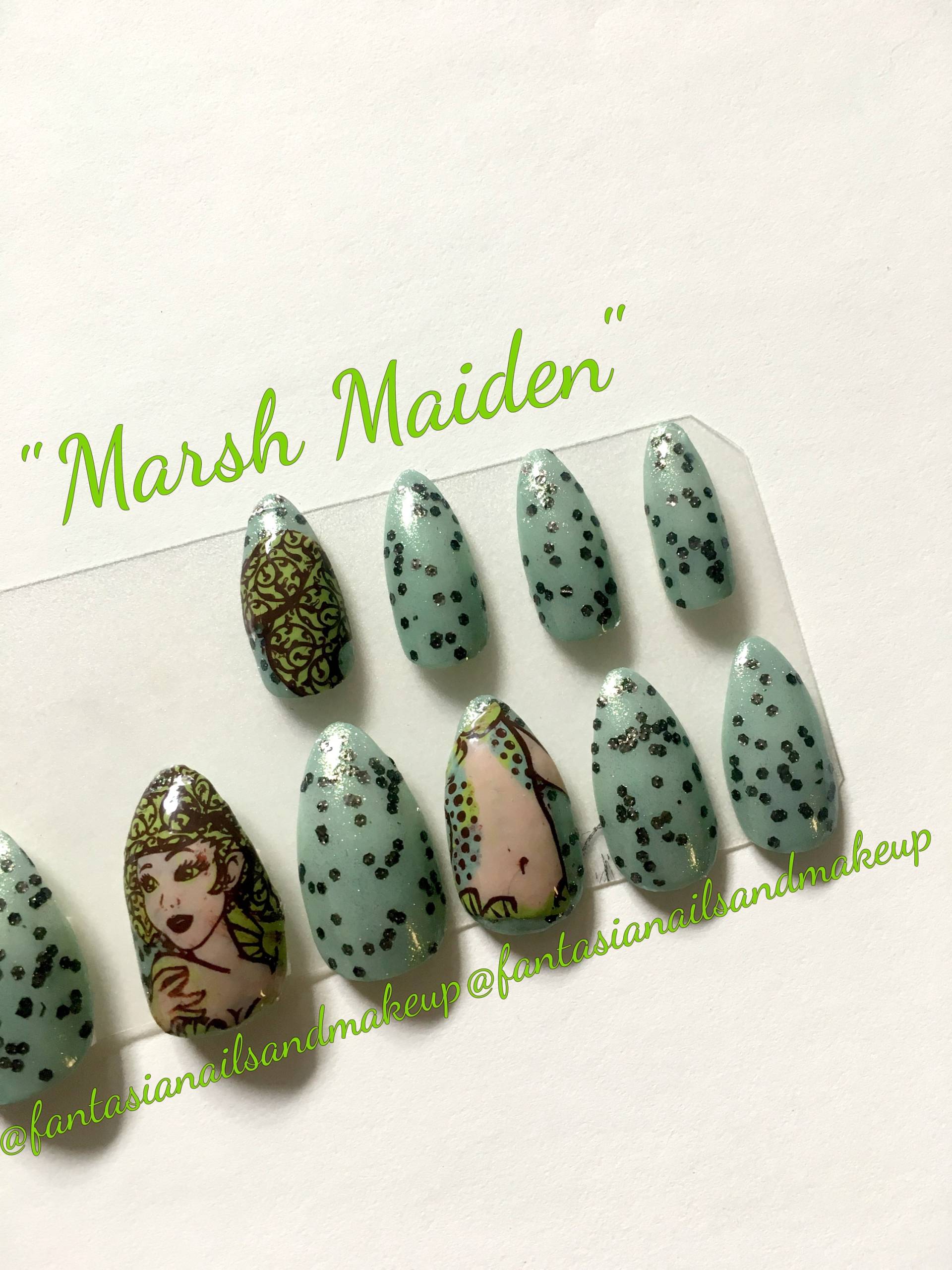 Marsh Maiden Drücken Sie Auf Die Nägel Sumpf Mythos Acryl False Nail Set Marsh Maiden Drücken Sie Auf Die Nägel Sumpf Mythos Acryl False Nail Set von Etsy - FantasiaNails