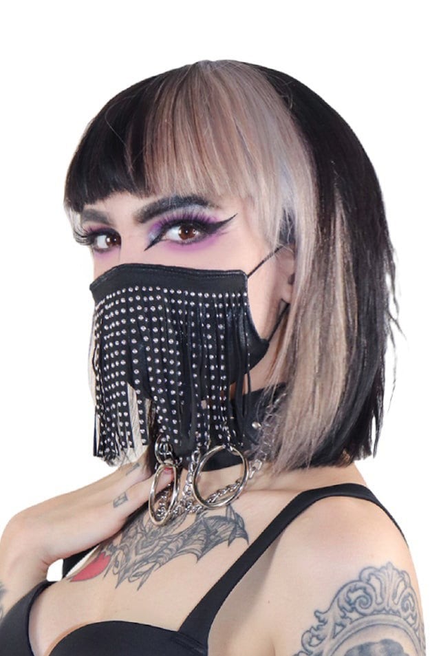 Vegane Leder Ohrstecker Fransen Maske Mit Nasenbrücke von Etsy - FatalEnvyApparel