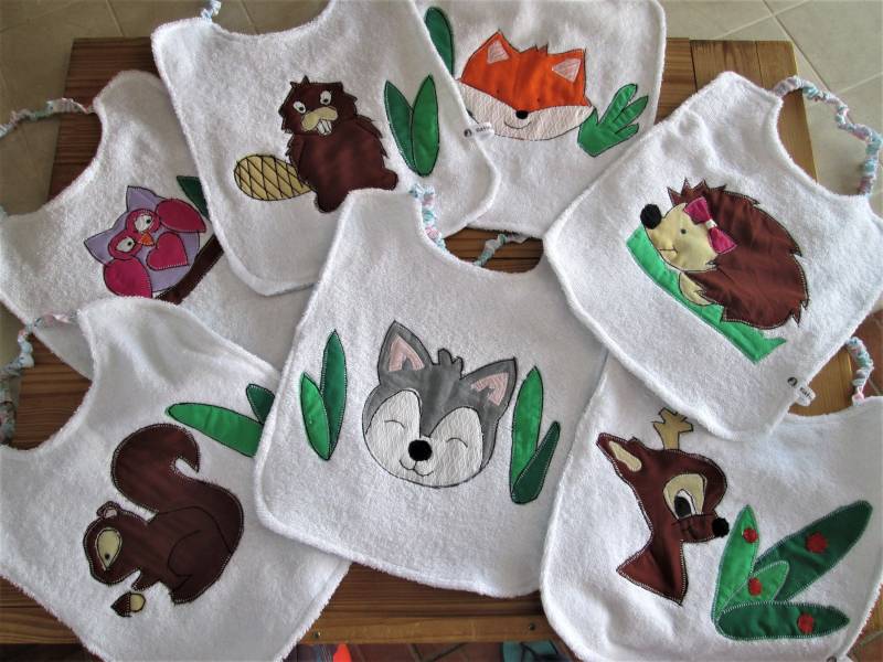 Kindergarten-Bib, Waldtiere, Personalisiertes Lätzchen von Etsy - FatineeFolletti