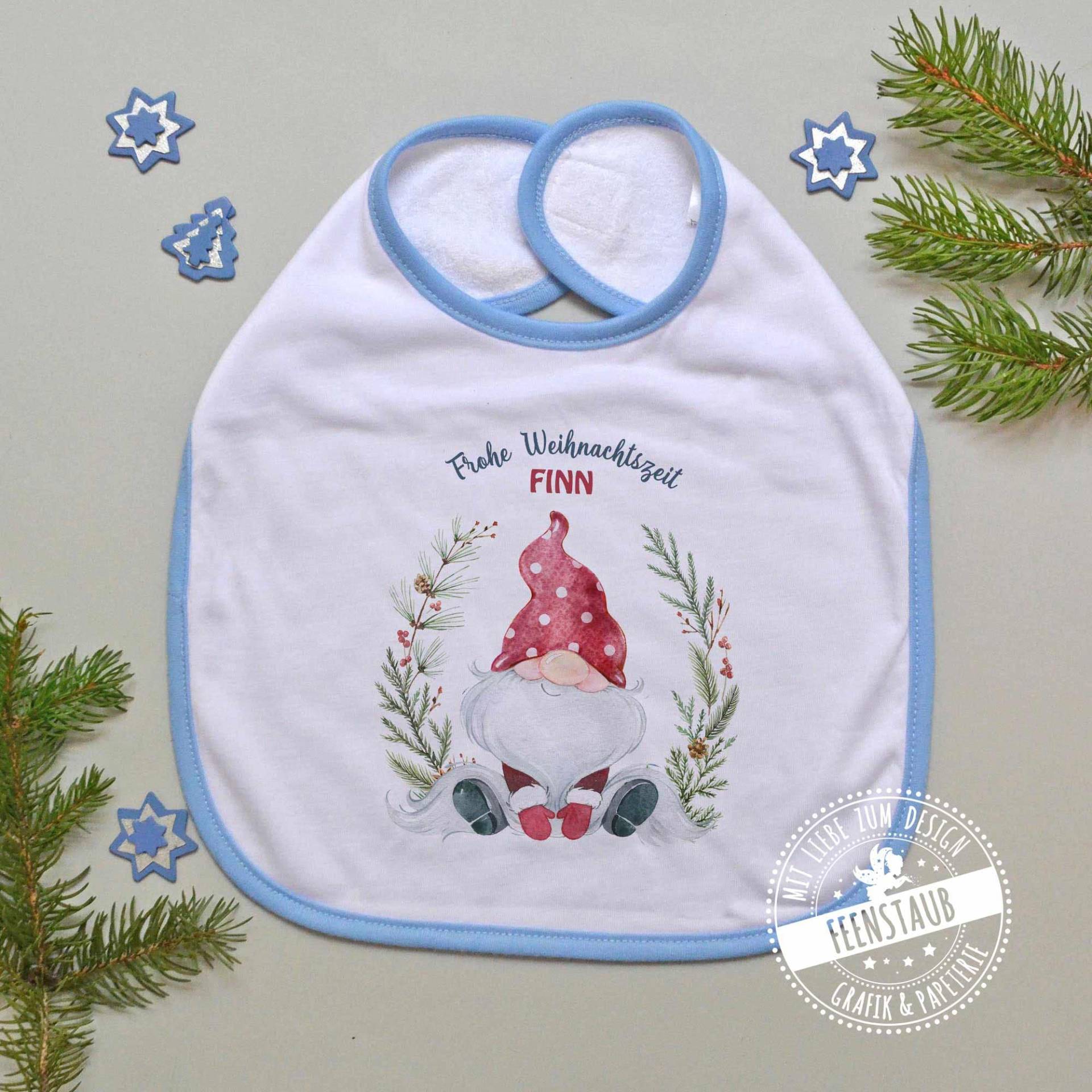 Weihnachten Baby-Lätzchen Personalisiert Mit Namen Und Weihnachtsgnom Weihnachtszwerg Junge, Erstes Weihnachtsfest, Geschenk Zum Nikolaus von Etsy - FeenstaubHandmade