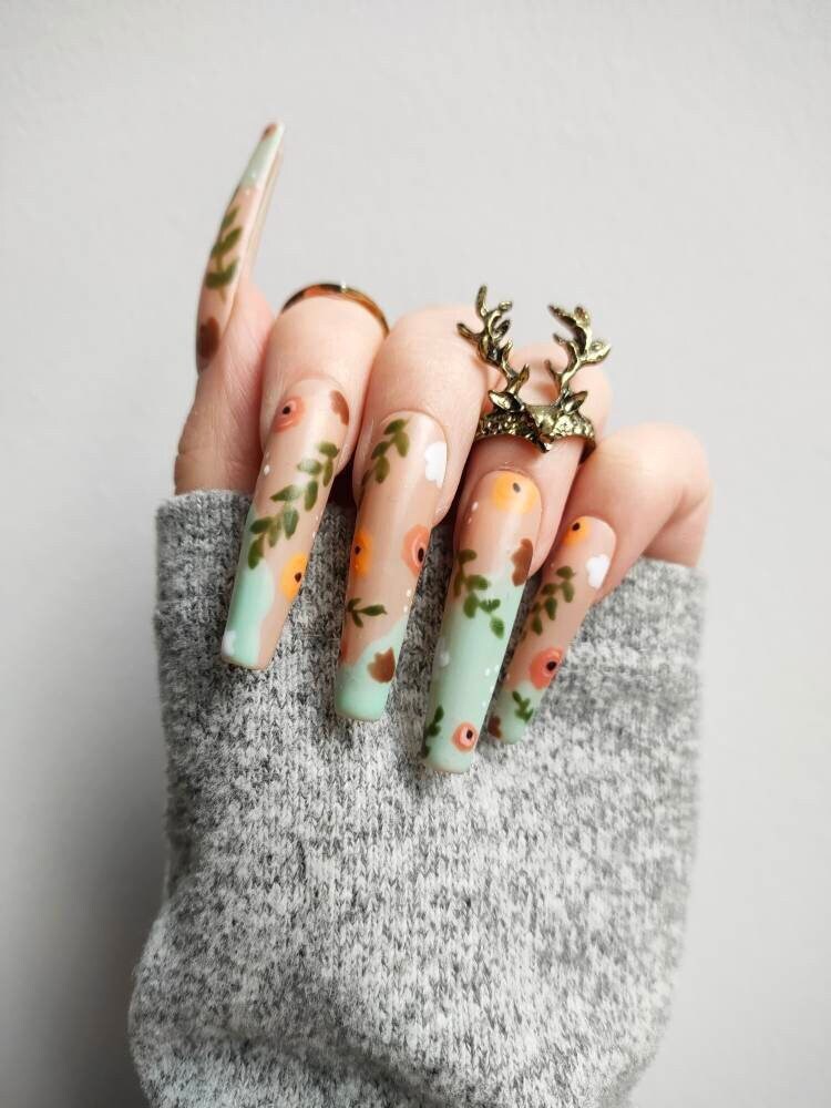 Herbst-Gartennägel Anpressen von Etsy - FejkiNails