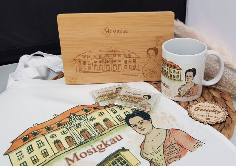 Mosigkau, Brettchen, Tasse, Beutel, Schlüsselanhänger, Magnet, Souvenir, Anhalt, Schloss, Wilhelminefest von Etsy - FelicityVonAnja