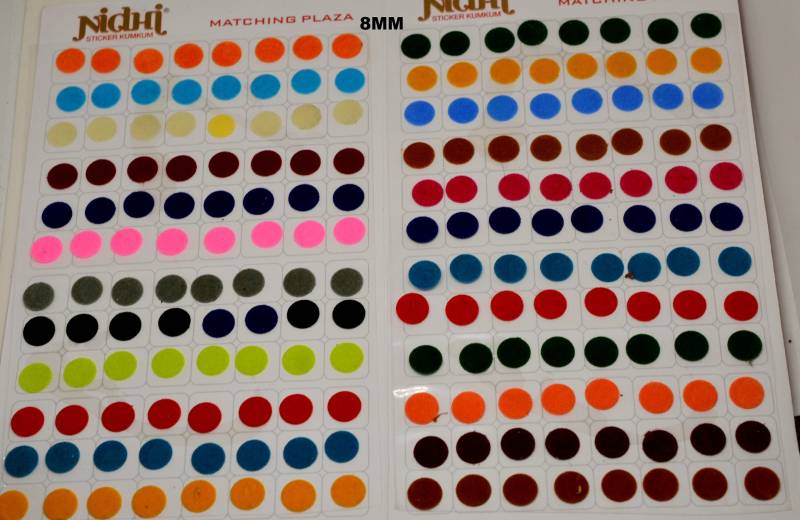 192 Stück Multi Color Runde Plain Bindis, Lässige Gesicht Bollywood Selbstklebende Aufkleber, Make-Up Geschenk von Etsy - FeminaDeals