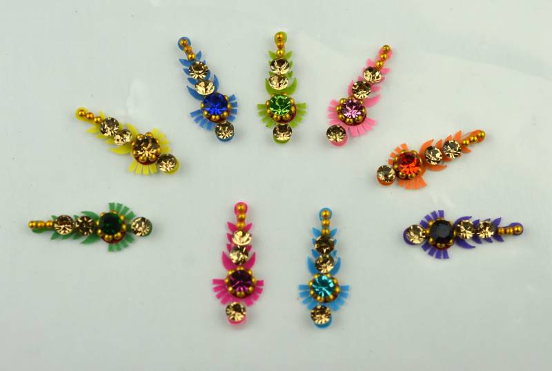 Multi Color Fancy Diamant Bindis, Hochzeit Schimmernde Gesicht Bollywood Selbstklebende Aufkleber, Weihnachtsgeschenk von Etsy - FeminaDeals