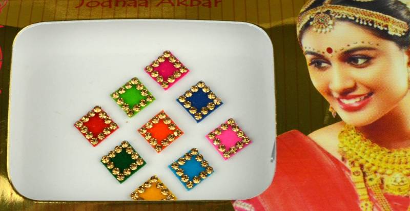 Multi Color Square Goldener Stein Bindis, Hochzeit Gesichts Bollywood Selbstklebende Aufkleber, Weihnachtsgeschenk von Etsy - FeminaDeals