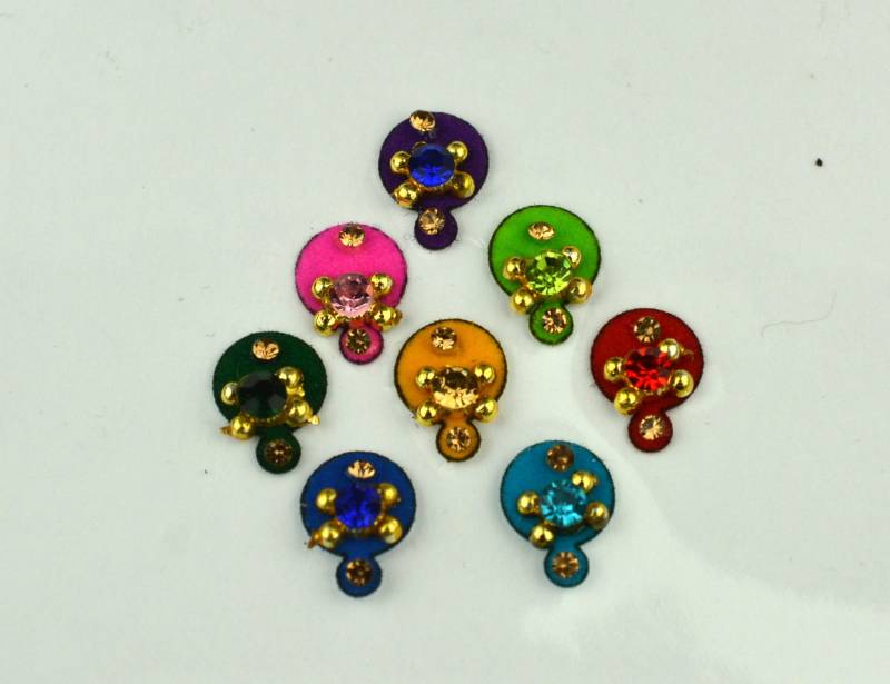 Premium Multi Color Runde Goldene Bindis, Hochzeit Bindis, , Gesicht Bollywood Traditionelle Selbstklebende Aufkleber, Weihnachtsgeschenk von Etsy - FeminaDeals